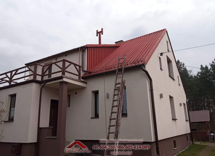 malowanie dachu Harbutowice kolo cieszyna - dachmal 01